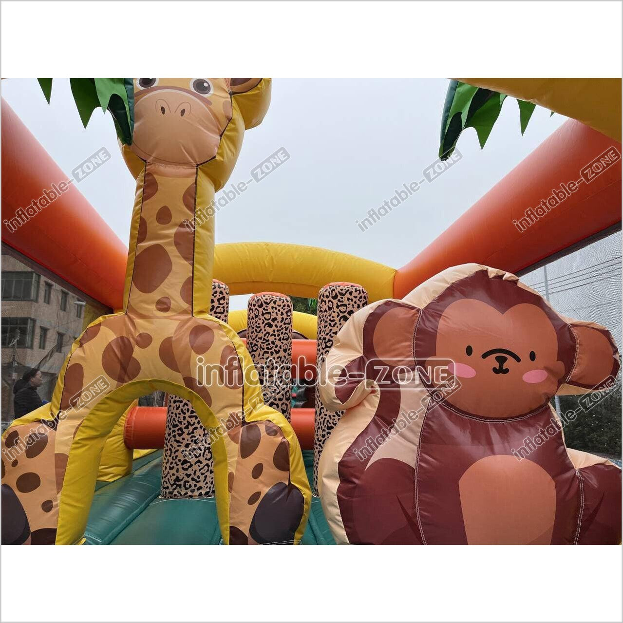 Commercial Kids And Adults Outdoor Inflatable Tropical Obstacle Course Playground Near Me - Inflatable-Zone