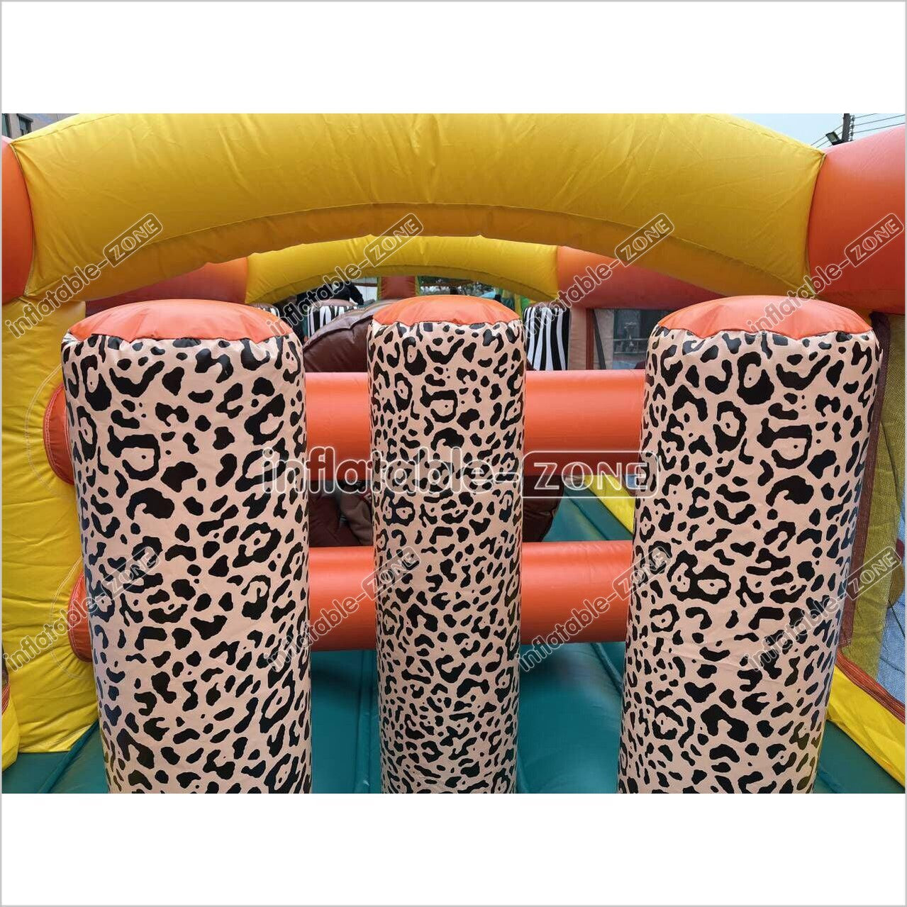 Commercial Kids And Adults Outdoor Inflatable Tropical Obstacle Course Playground Near Me - Inflatable-Zone