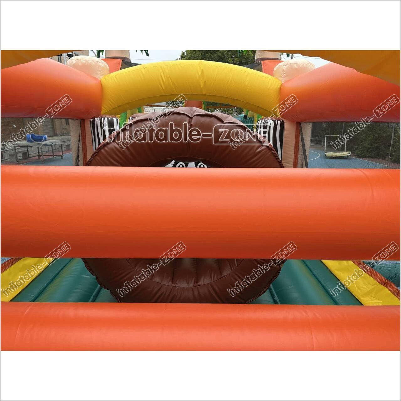 Commercial Kids And Adults Outdoor Inflatable Tropical Obstacle Course Playground Near Me - Inflatable-Zone