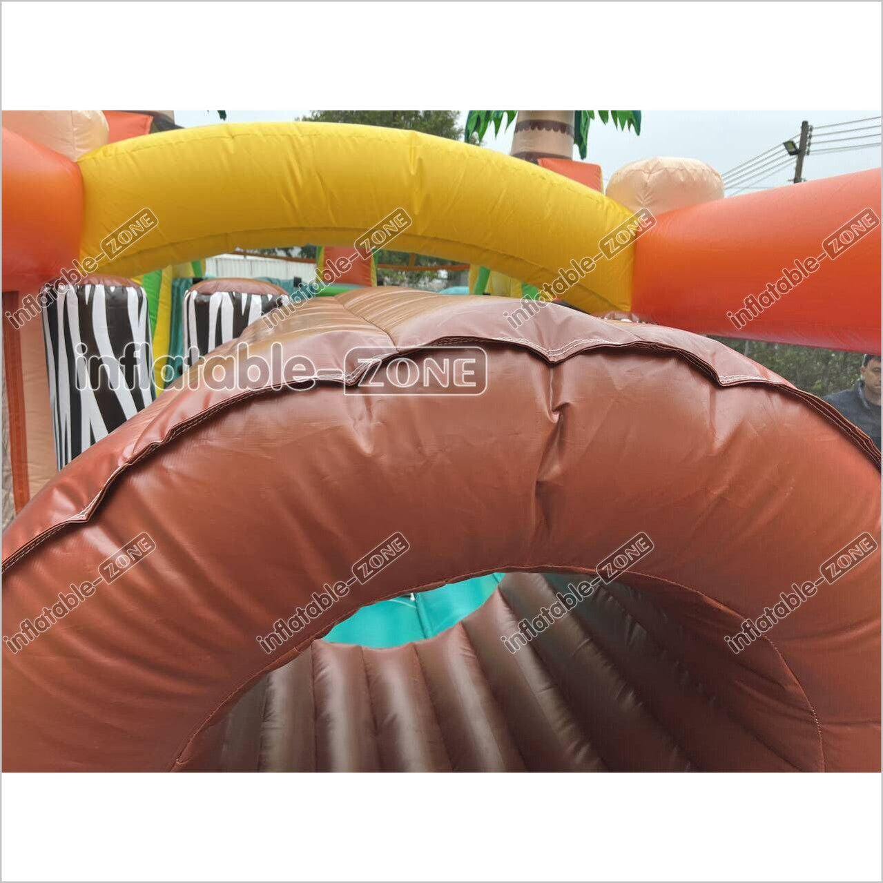 Commercial Kids And Adults Outdoor Inflatable Tropical Obstacle Course Playground Near Me - Inflatable-Zone