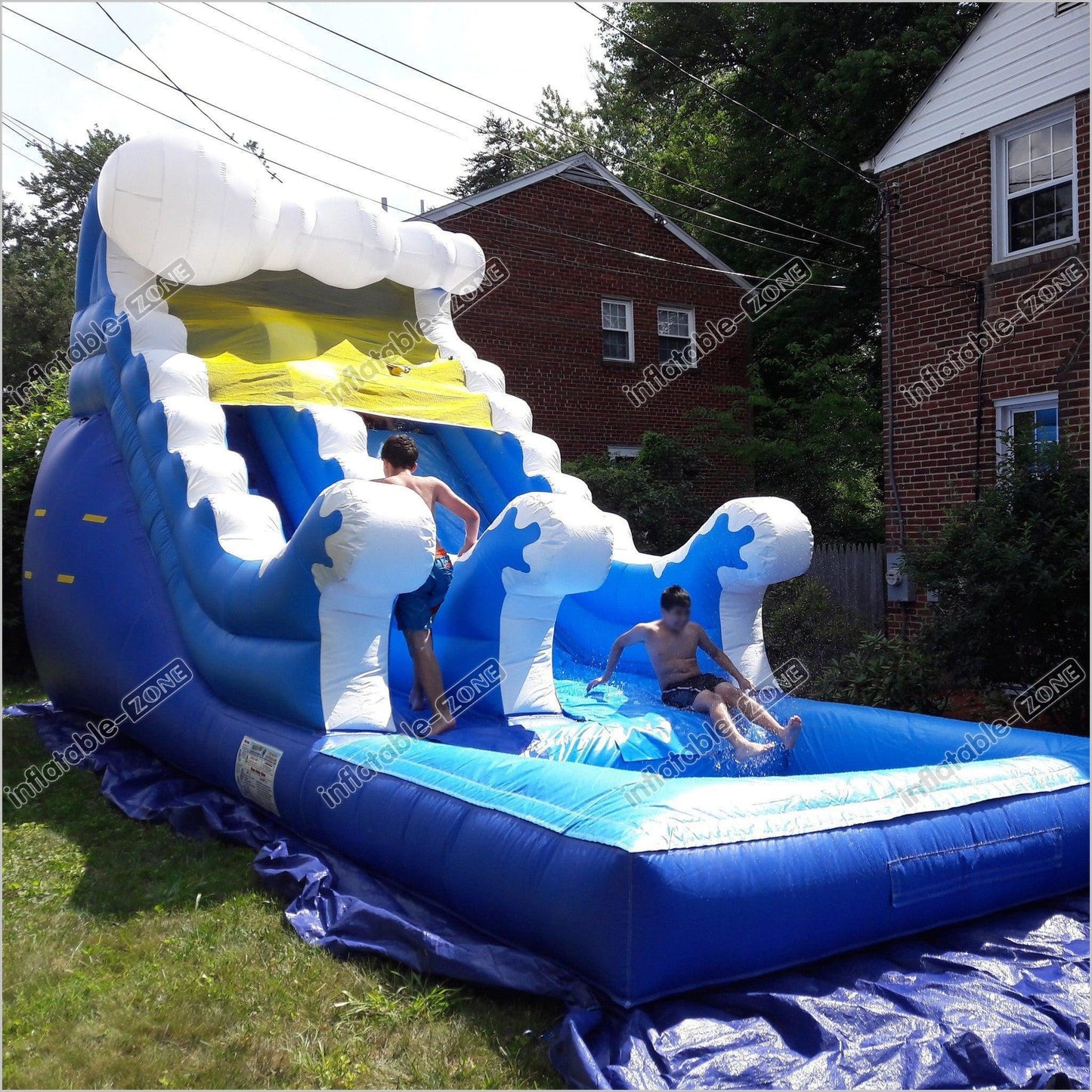 Inflatable Pool Bouncy Castle Giant Inflatable Water Slide Outdoor Party - Inflatable-Zone
