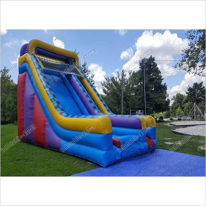 Kids Funny Giant Inflatable Dry Slide , Customized Outdoor Games Blow Up Slide