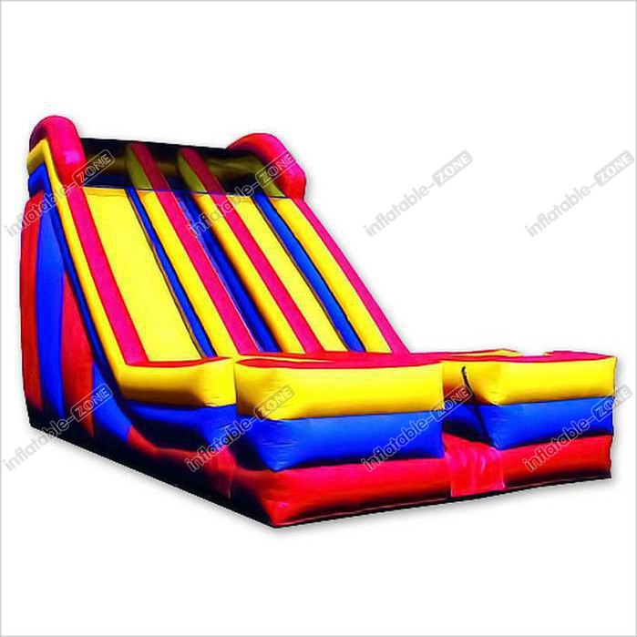 Dual 2 Lanes Large Inflatable Slide 0.55 Mm PVC Tarpaulin Enviroment - Friendly