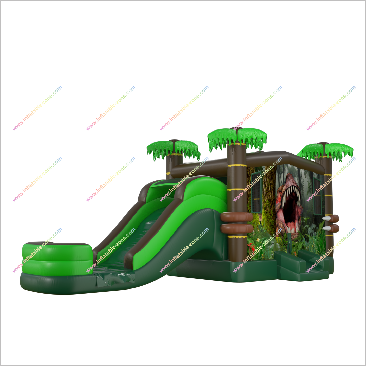 Bounce Combo Jumping House With Water Slide Inflatable Water Play Center Jungle Bouncy Castle Waterslide Rentals - Inflatable-Zone