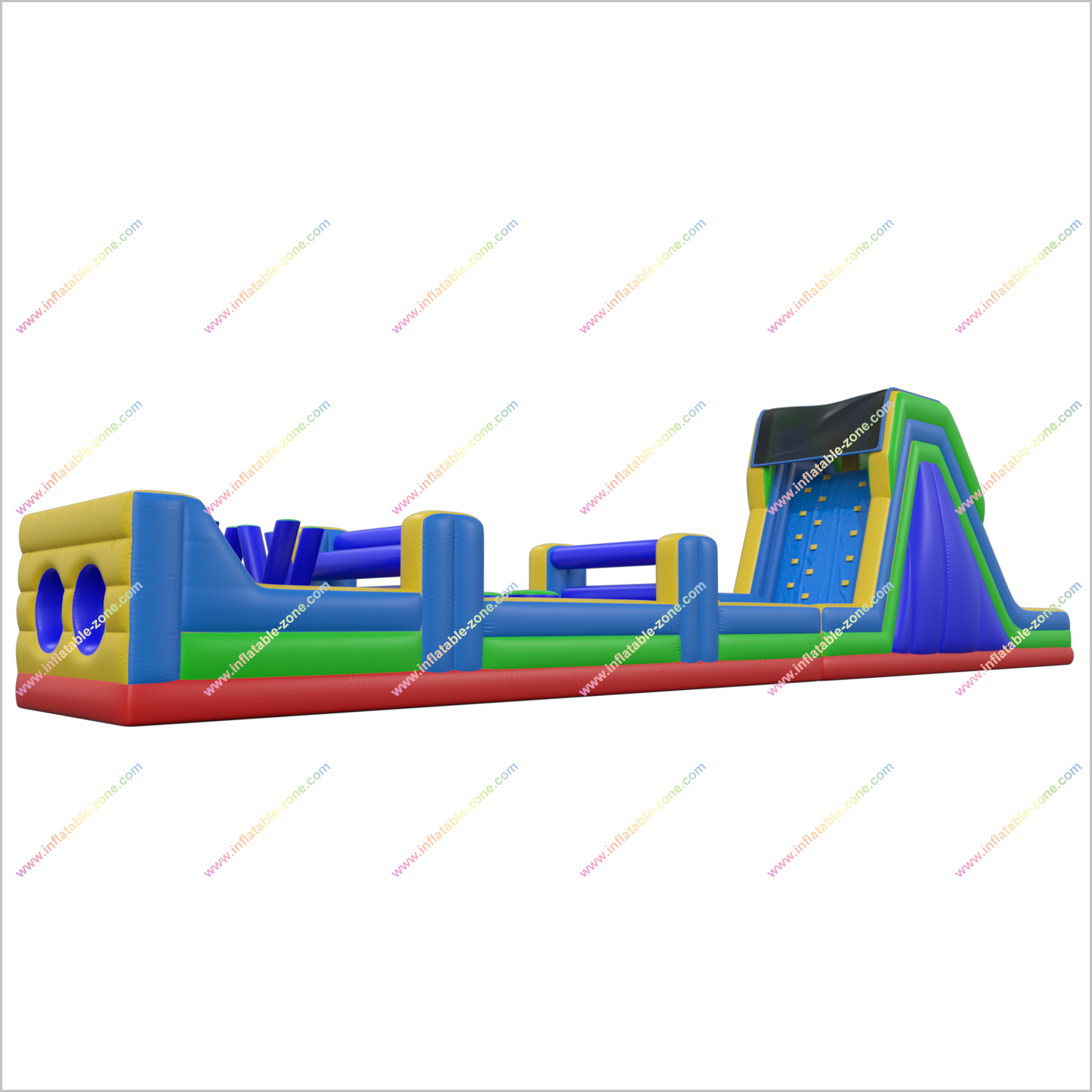 World'S Largest Bounce House Obstacle Course Outdoor Inflatable Obstacle Run Wipeout Blow Up Course - Inflatable-Zone
