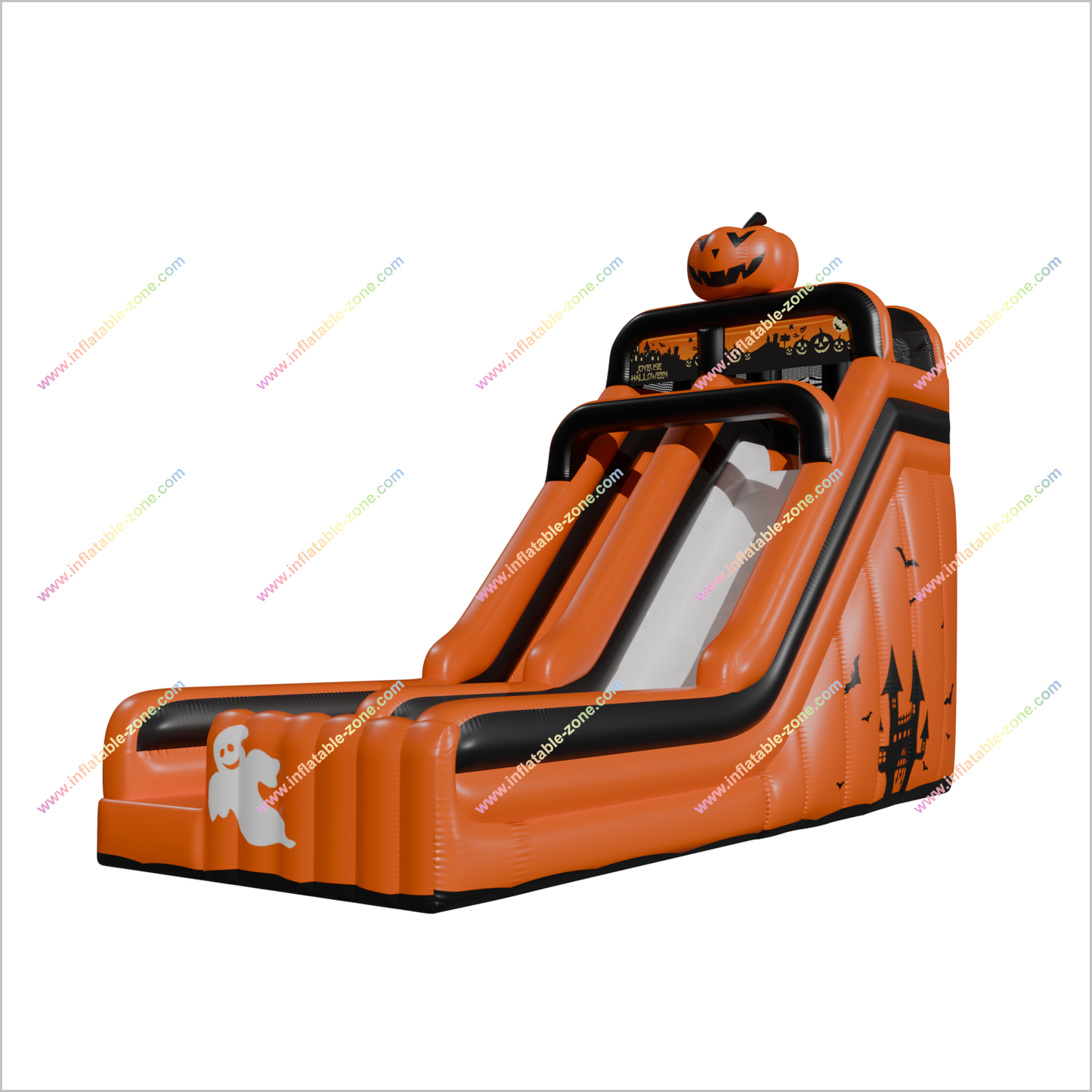 Funny Halloween Pumpkins Inflatable Slide Rental Outdoor Play Toys Jump And Slide Bouncer - Inflatable-Zone