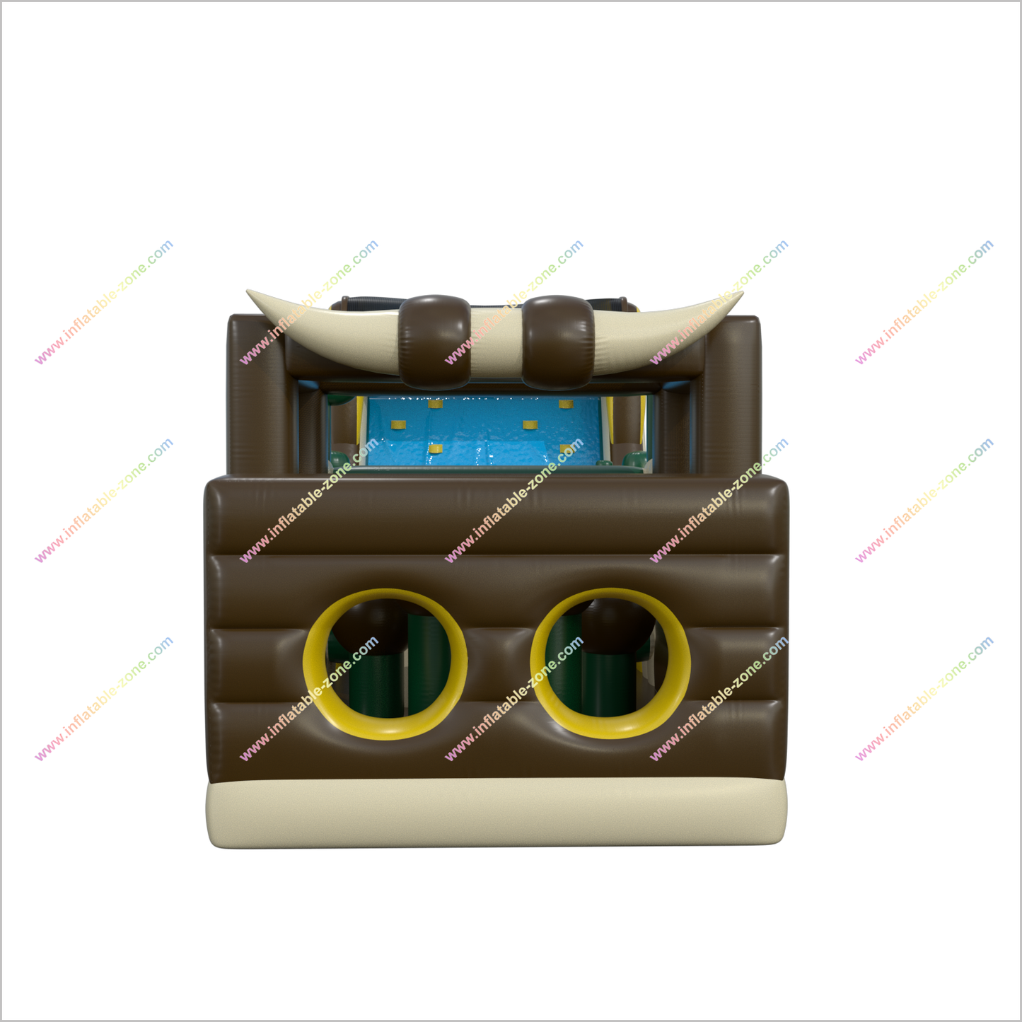 Adult Inflatable Obstacle Course Sports Interactive Extreme Obstacle Course Bounce House With Two Slides - Inflatable-Zone