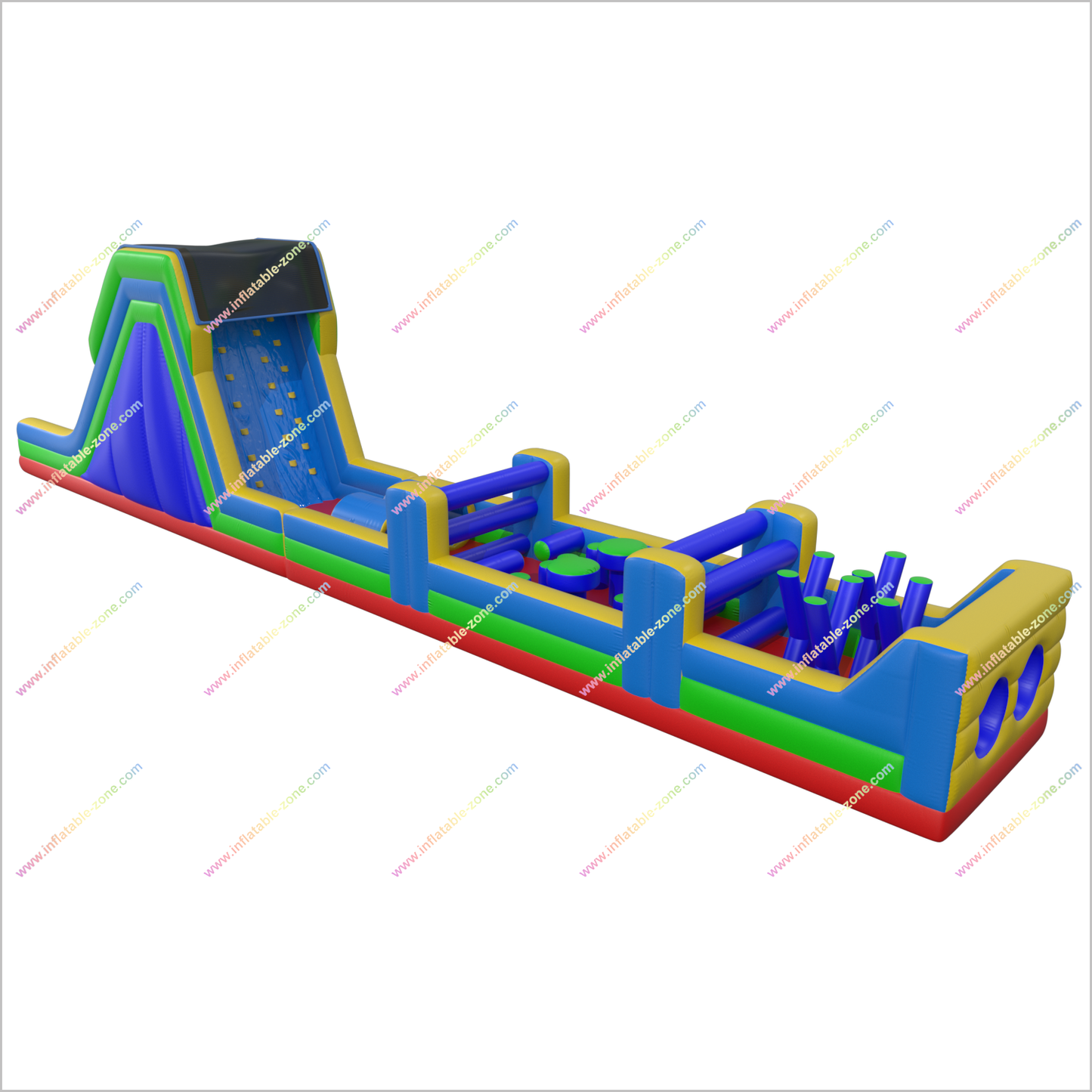World'S Largest Bounce House Obstacle Course Outdoor Inflatable Obstacle Run Wipeout Blow Up Course - Inflatable-Zone