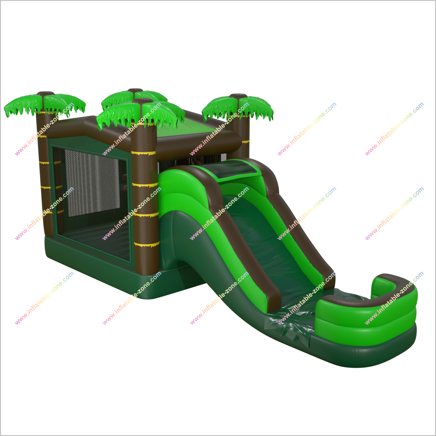 Bounce Combo Jumping House With Water Slide Inflatable Water Play Center Jungle Bouncy Castle Waterslide Rentals - Inflatable-Zone