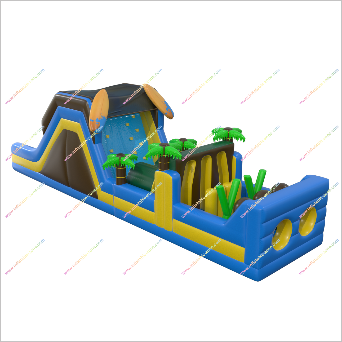 Bouncy Castle Obstacle Course Inflatable Climb And Slide Race Game Inflatable Obstacle Course For Rent Near Me - Inflatable-Zone