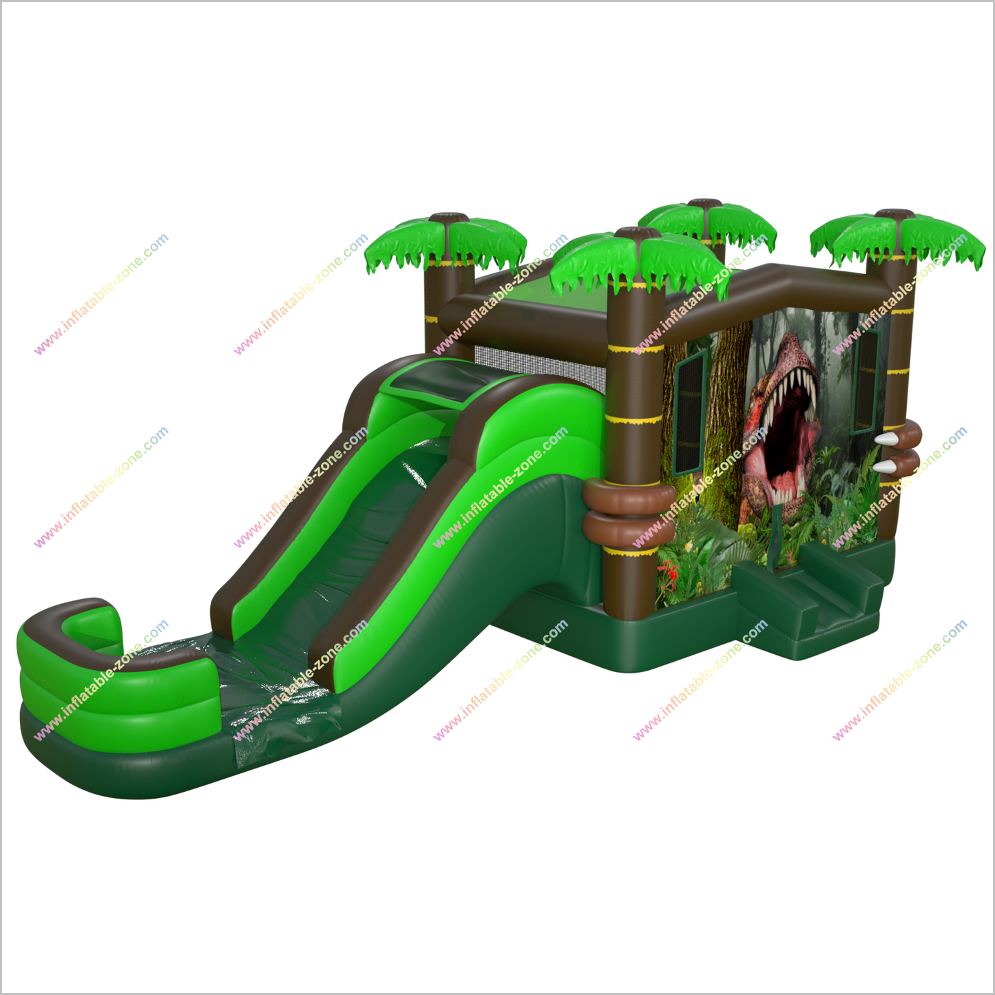 Bounce Combo Jumping House With Water Slide Inflatable Water Play Center Jungle Bouncy Castle Waterslide Rentals - Inflatable-Zone