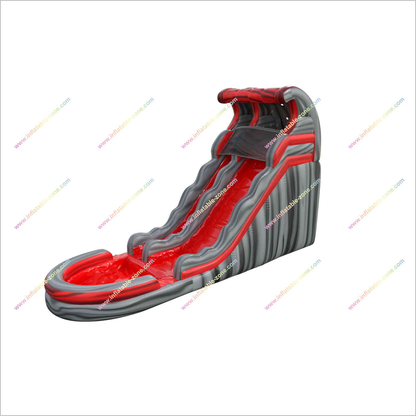 Rocky Marble Single Lane Waterslide Birthday Party Sunny And Fun Inflatable Water Slide With Splash Pool - Inflatable-Zone