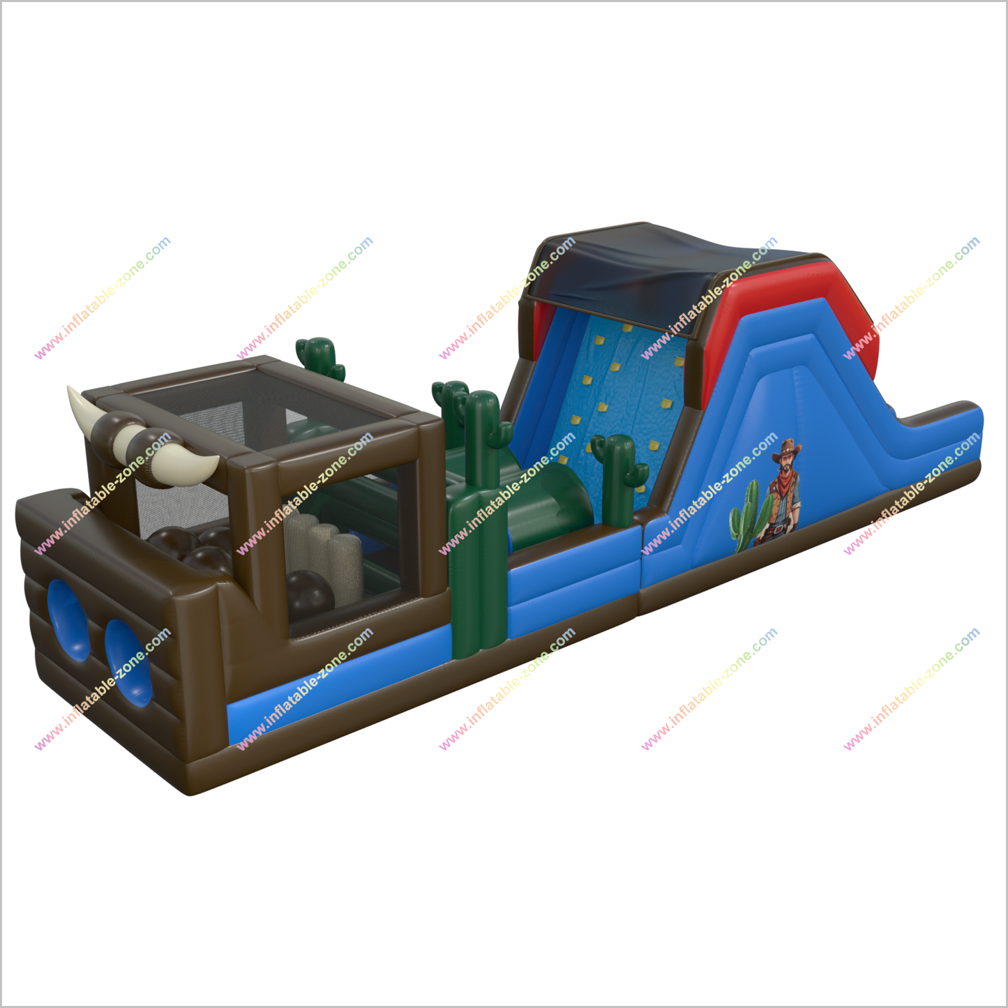 Big Inflatable Obstacle Course Game For Outdoor Inflatable Race Obstacle Course Bounce House Rental - Inflatable-Zone