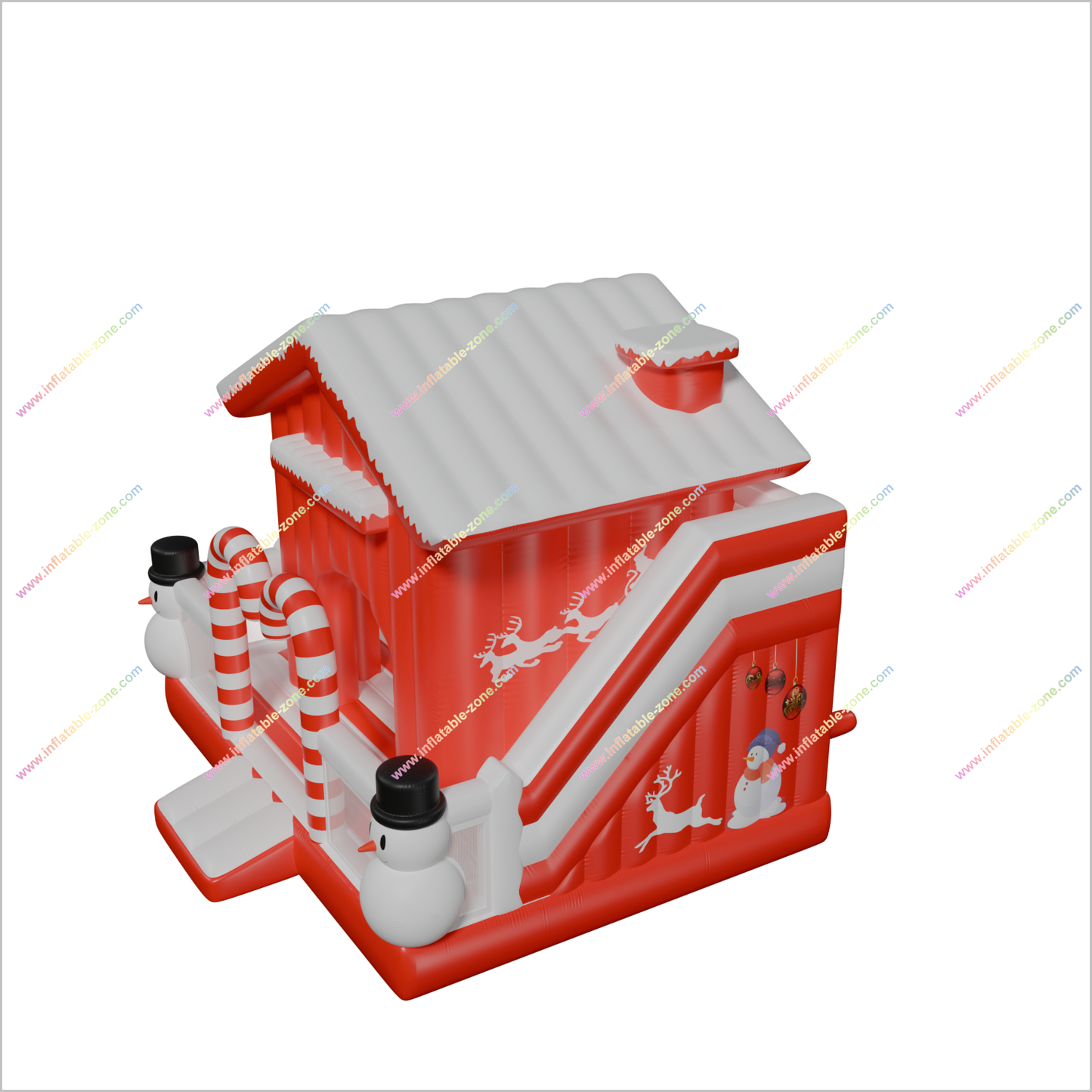 Candy Land Game Inflatable Bouncy Castle And Slide Big Combo Snowman Christmas Decorations Jumpy House Slide - Inflatable-Zone