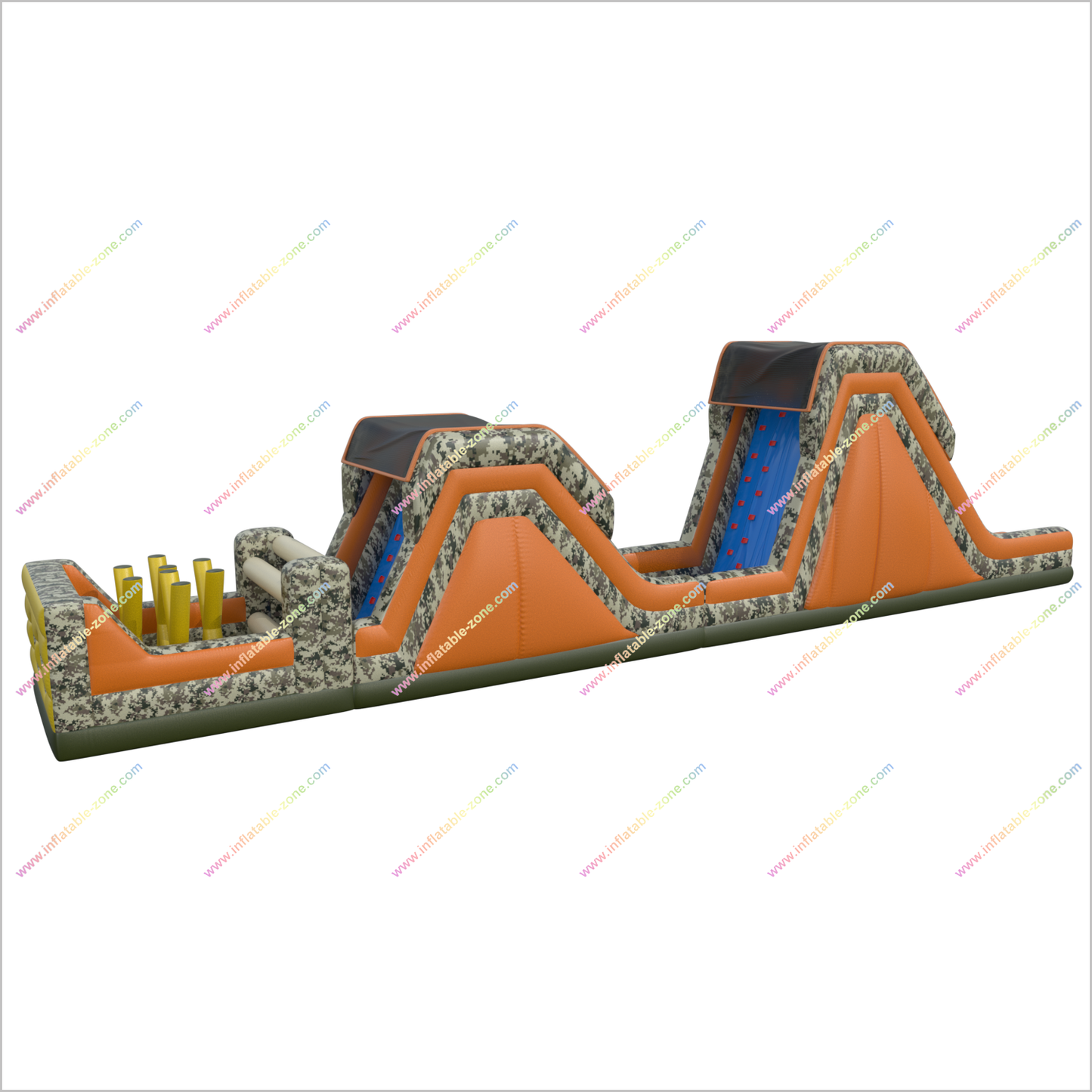 Inflatable Boot Camp Obstacle Course Rental Obstacle Jump House Bouncy Assault Course Hire - Inflatable-Zone