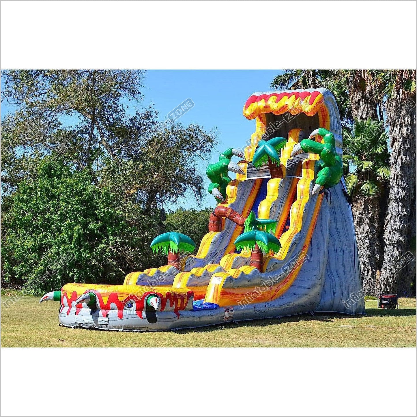 Blow Up Water Slide Big Inflatable Pontoon Slides A Bounce House Play Center Giant Waterslide - Inflatable-Zone