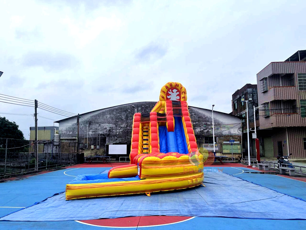 Exciting Dual-Lane Inflatable Water Slide Commercial Grade Fun for Playgrounds & Parks