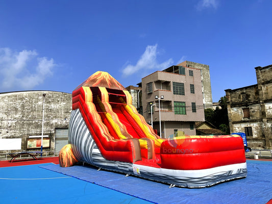 Inflatable Volcano Water Slide Fun Outdoor Adventure