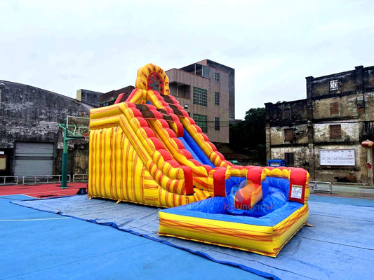 Exciting Dual-Lane Inflatable Water Slide Commercial Grade Fun for Playgrounds & Parks