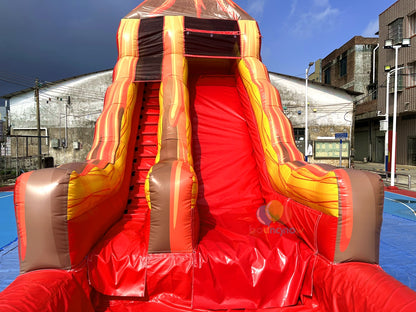 Inflatable Volcano Water Slide Fun Outdoor Adventure