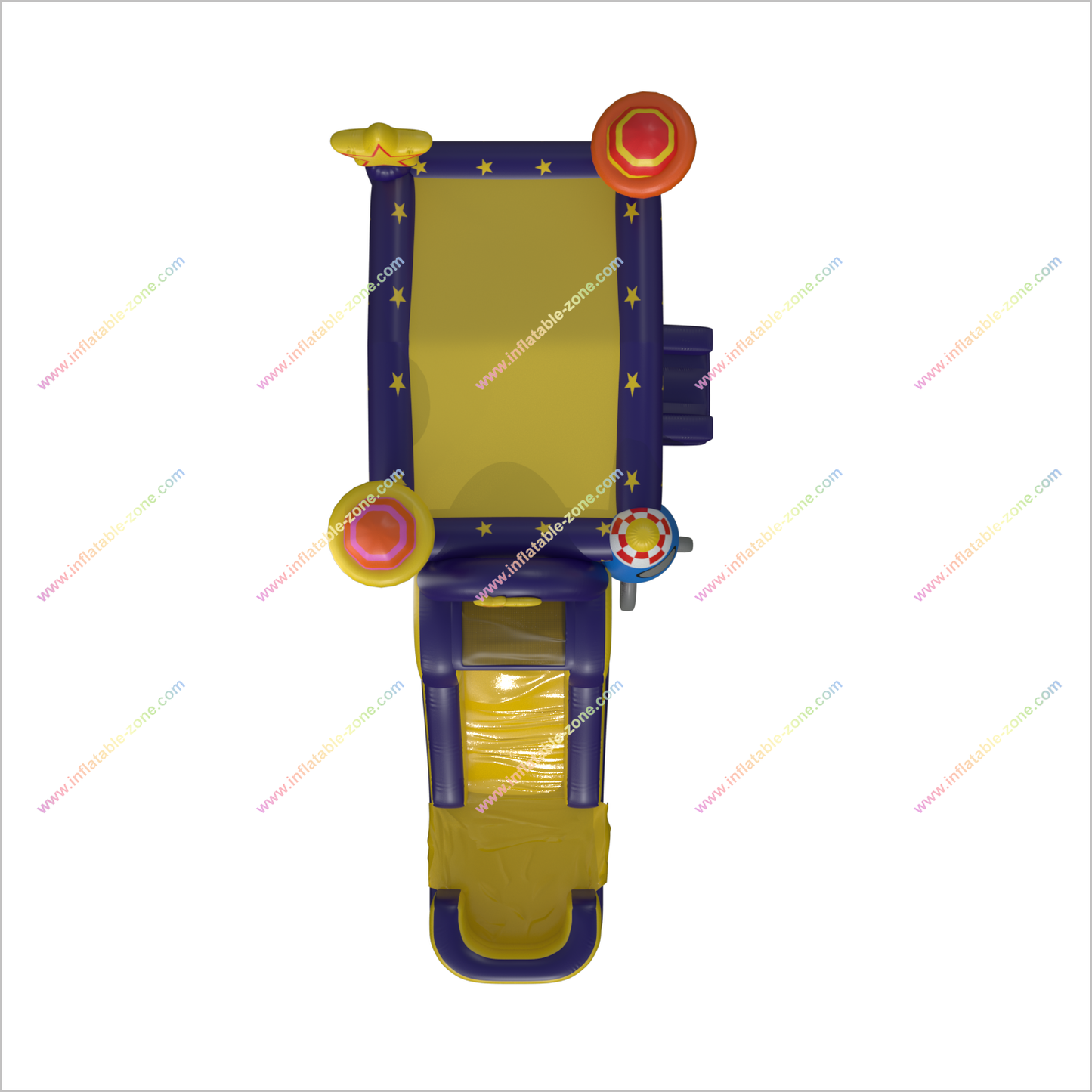 Space Themed Bouncy Castle With Water Slide Combo Inflatable Jumper Equipment Water Slide Bounce House Sale - Inflatable-Zone