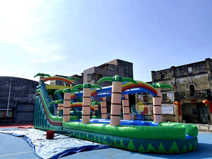Kids Inflatable Water Slide with Palm Tree Design Exciting Water Fun Ideal for Family Gatherings & Parties & Events