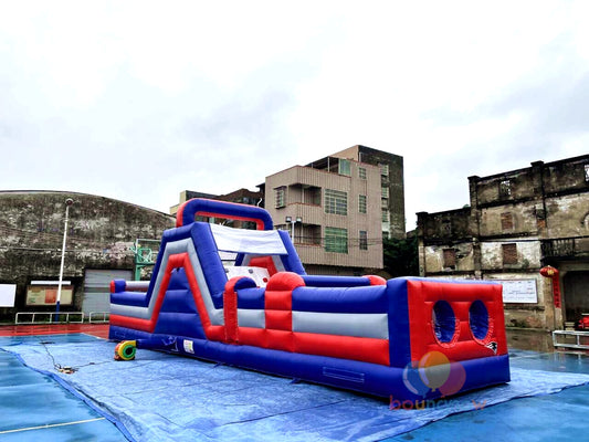 Funny Inflatable Combos Obstacle Course Water Slide Party For Team Events Exciting Outdoor Fun