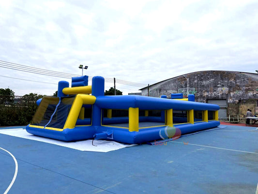 16x8M Kids Inflatable Soccer Playground Outdoor FunEquipment  Great for Parties & Football Field Games