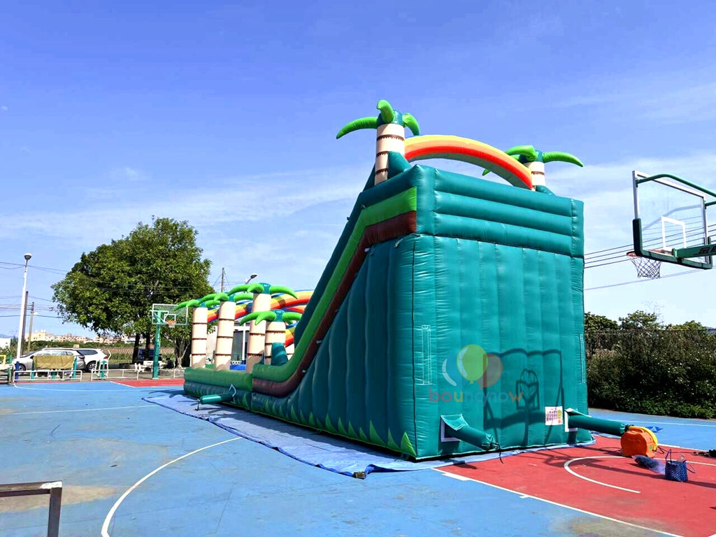 Kids Inflatable Water Slide with Palm Tree Design Exciting Water Fun Ideal for Family Gatherings & Parties & Events