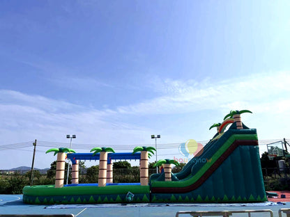 Kids Inflatable Water Slide with Palm Tree Design Exciting Water Fun Ideal for Family Gatherings & Parties & Events