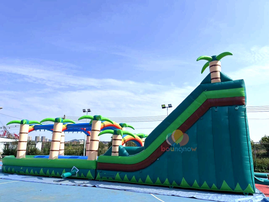Kids Inflatable Water Slide with Palm Tree Design Exciting Water Fun Ideal for Family Gatherings & Parties & Events