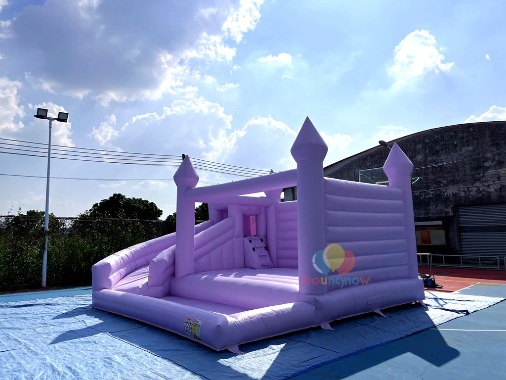 Kids Inflatable Bounce House Purple Jumping Bouncer for Wedding