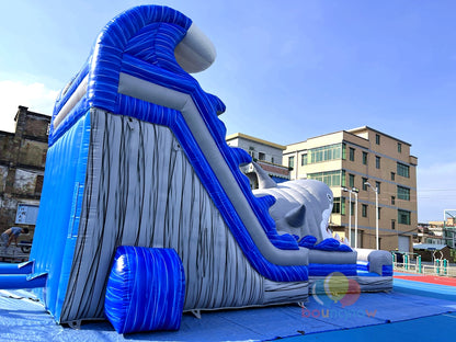 Commercial Grade High-Quality Fun Shark Inflatable Water Slide Safe for Parties Events