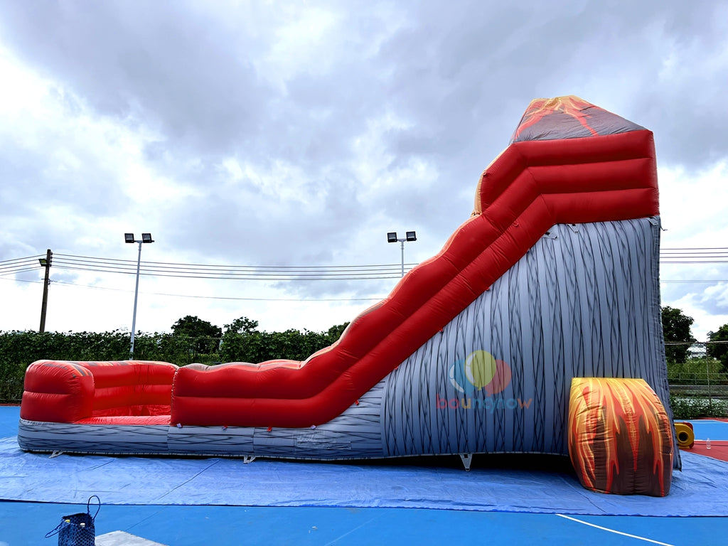 Exciting Volcano Themed Inflatable Water Slide Outdoor Play Adventure erfect for Family Gatherings