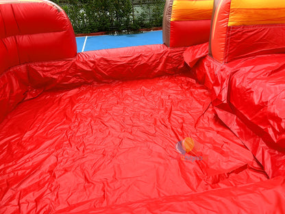 Exciting Volcano Themed Inflatable Water Slide Outdoor Play Adventure erfect for Family Gatherings