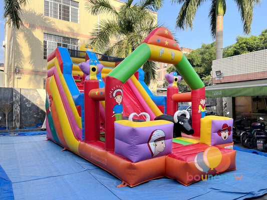 Fantasy Inflatable Theme Park Slide Amusement Park Bouncy Castle with Slide Dreamy Fun for Kids