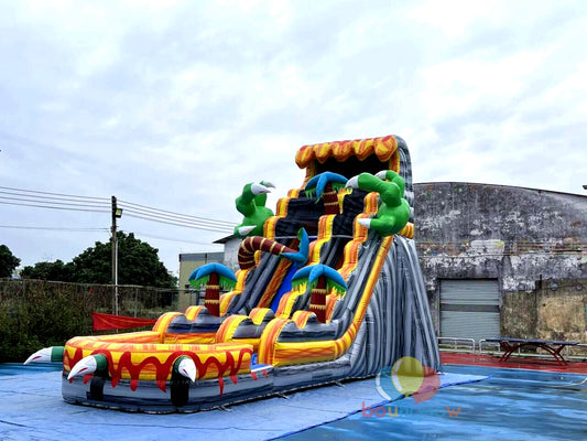 Exciting Dinosaur Themed Inflatable Slide Perfect for Kids' Parties