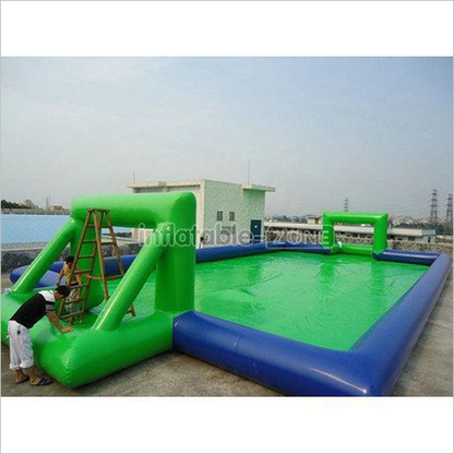 Inflatable Football Soccer Field,Inflatable Soap Football Field,Door Close To Door Giant Inflatable Soccer Pitch - Inflatable-Zone