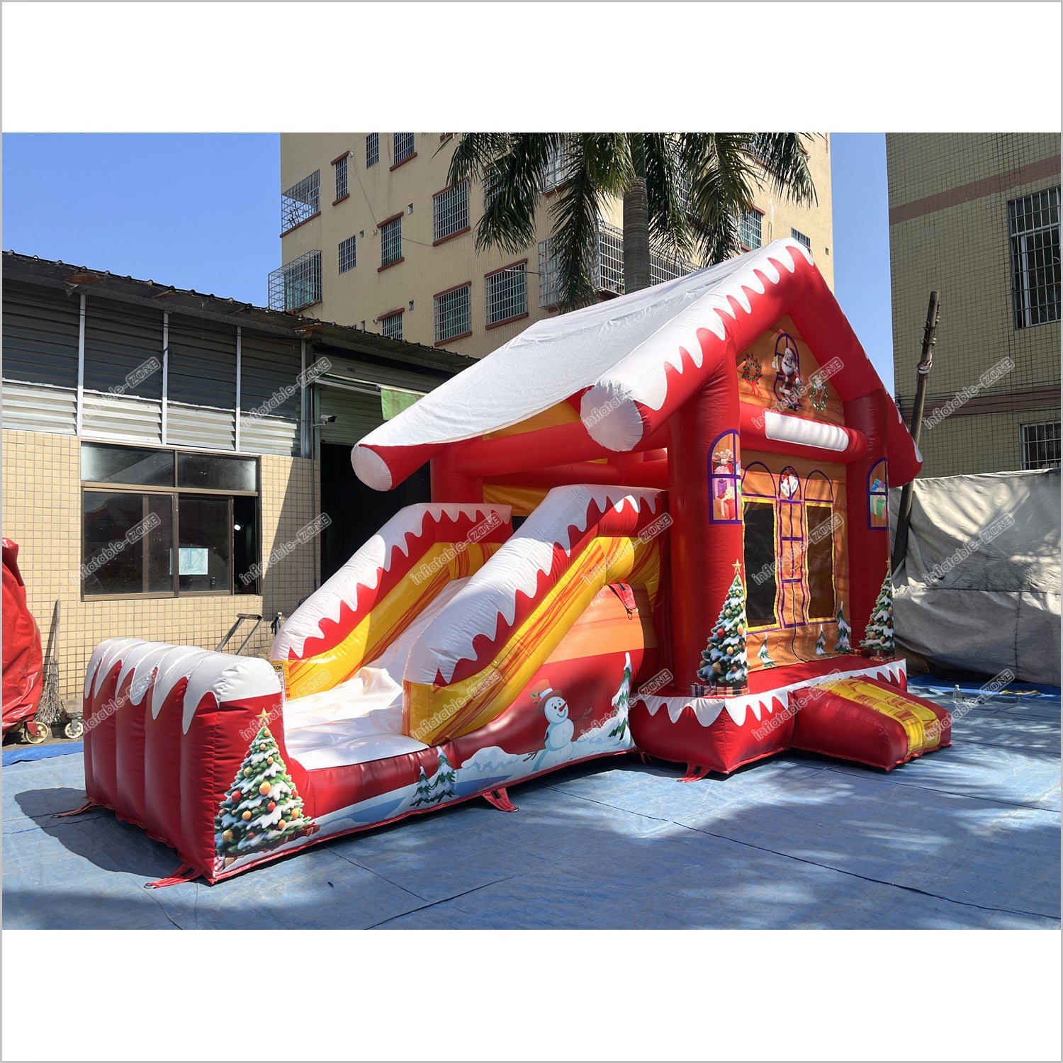 Hiring A Bouncy Castle Christmas Inflatable Slide Soft Playground Near Me Commercial Combo Bounce House With Slide Rental - Inflatable-Zone