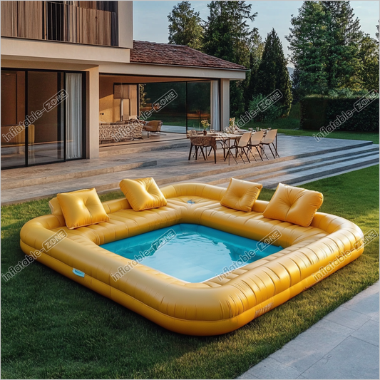 Portable Inflatable Sofa Pool Holiday Games Sofa Shape Inflatable Pool Backyard With Playground - Inflatable-Zone