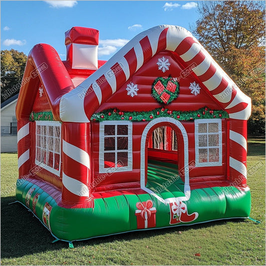 Christmas Themed Gifts Bounce House Outdoor Backyard Bouncer Sunny Fun Inflatable Bouncy Castle - Inflatable-Zone
