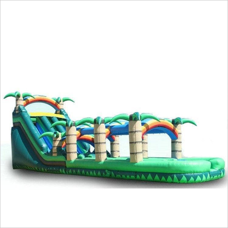 Rainbow Big Inflatable Water Slides , Kids / Adults Blow Up Slip And Slide - Inflatable-Zone