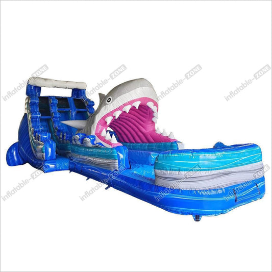 Commercial Grade Inflatable Water Slide Giant Shark Blow Up Water Slide Inflatable Slide for Party Event - Inflatable-Zone