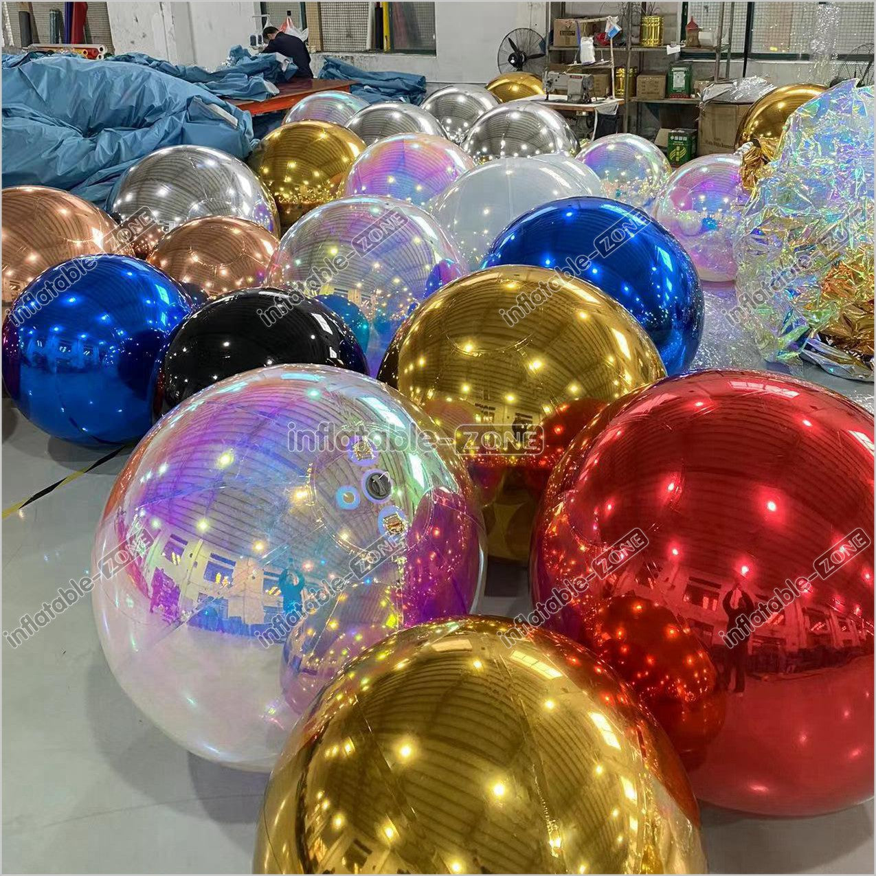 Inflatable Mirror Balloon Party Large Disco Balls Inflatable Reflective Mirror Air Tight Ball - Inflatable-Zone