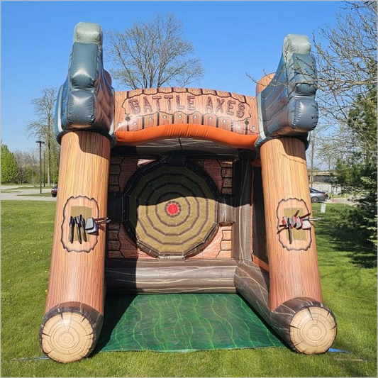 Battle Axes Inflatable Game Rental Battle Axe Throwing Inflatable Sports Equipment Backyard Outdoor Entertaining Area