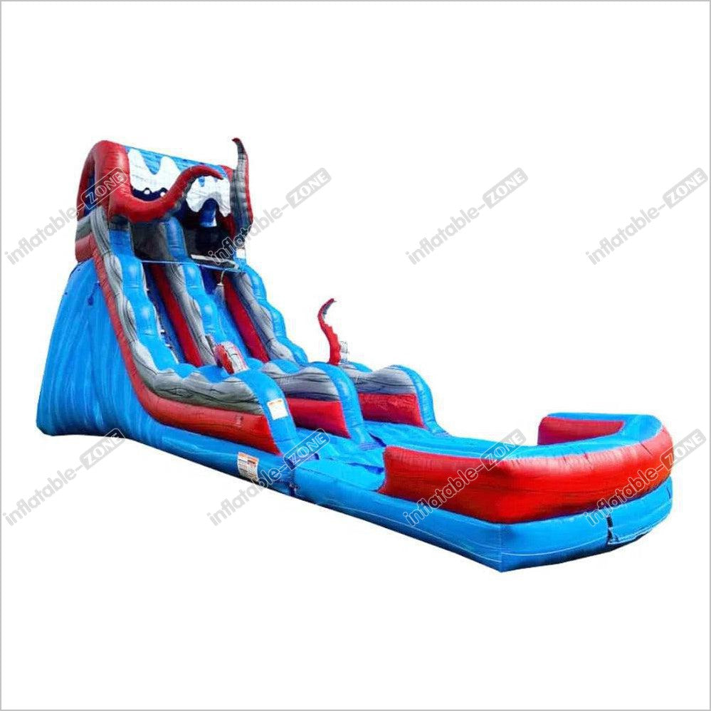 Ocean Battle Commercial Grade Water Slide With Pool Inflatables In The Water Splash Bounce - Inflatable-Zone