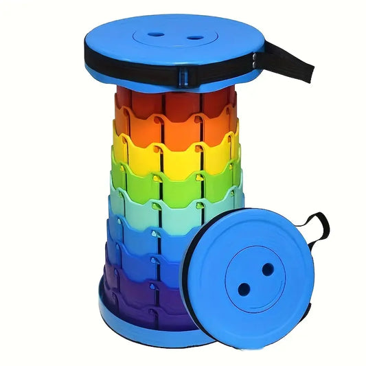 Collapsible Stool For Adults, Portable Retractable Folding Telescoping Foldable Outdoor Camping Stool Holds