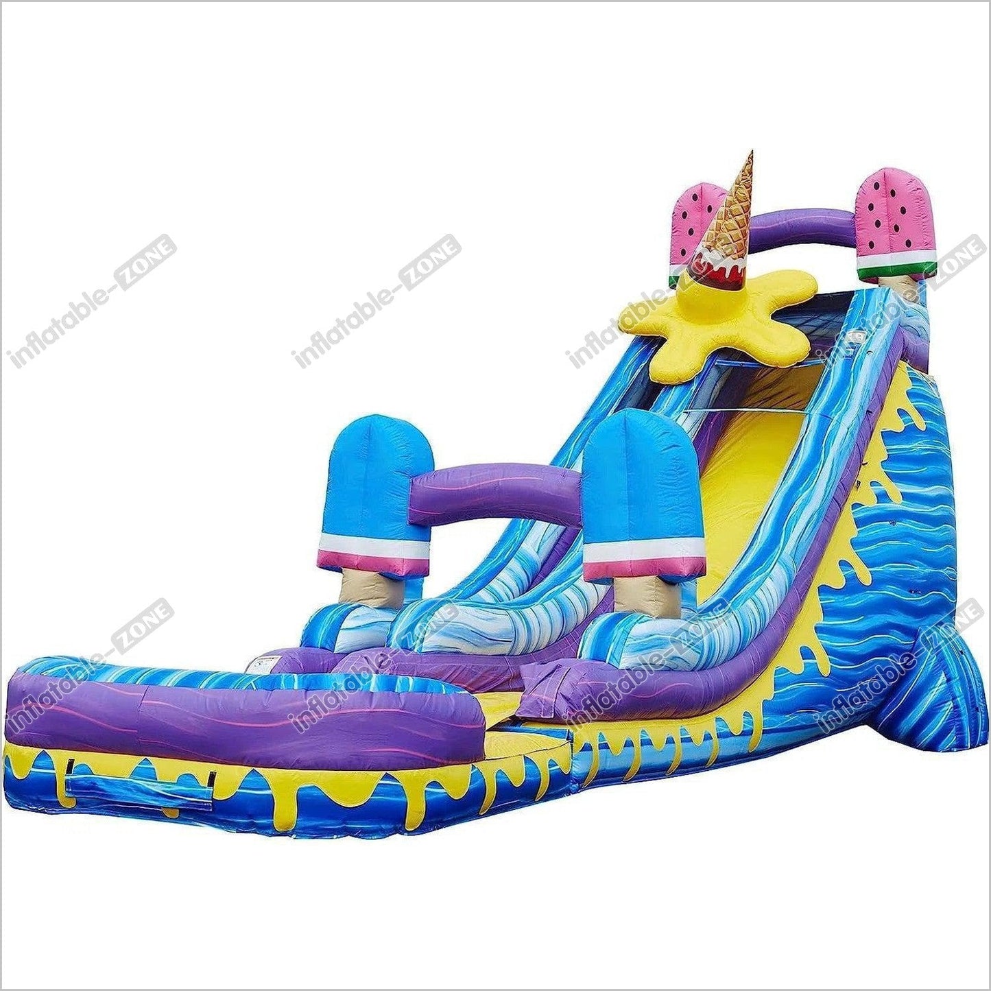 Ice Pops Water Slide With Attached Deep Pool Air My Fun Inflatable Waterslide Birthday Party - Inflatable-Zone