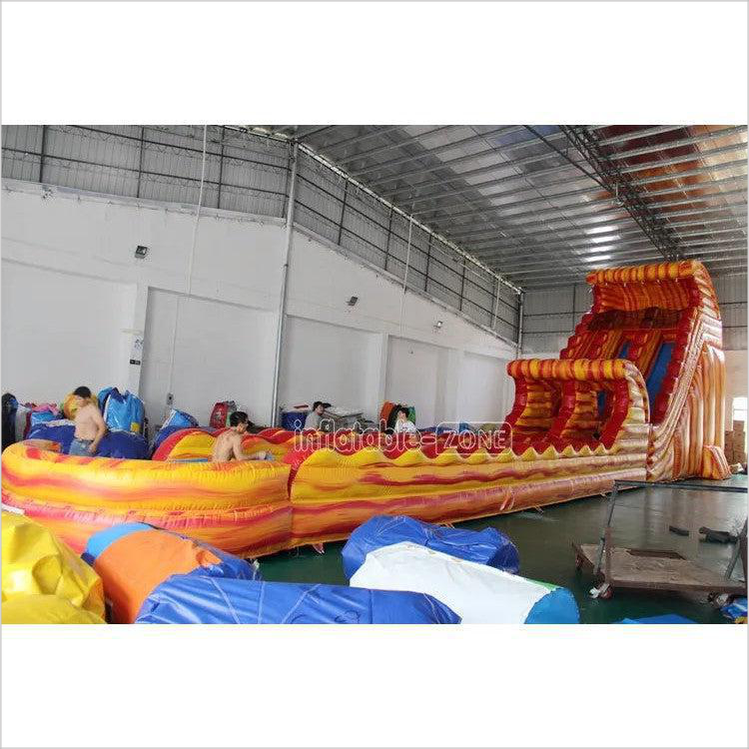 Large Inflatable Water Slide Pool,Inflatable Bounce Castle With Water Slide,Double Zip Line Water Slide Inflatable - Inflatable-Zone