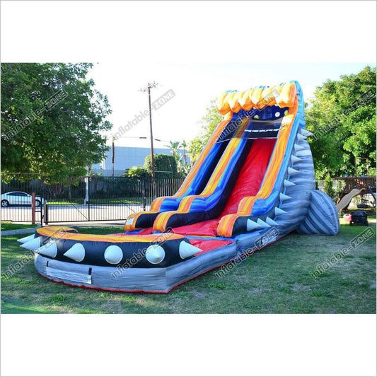 Rocker Commercial Grade Water Slide With Pool Large Inflatable Waterslide Fun Water Play Center - Inflatable-Zone